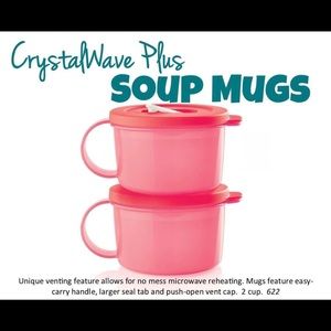 Tupperware soup mugs